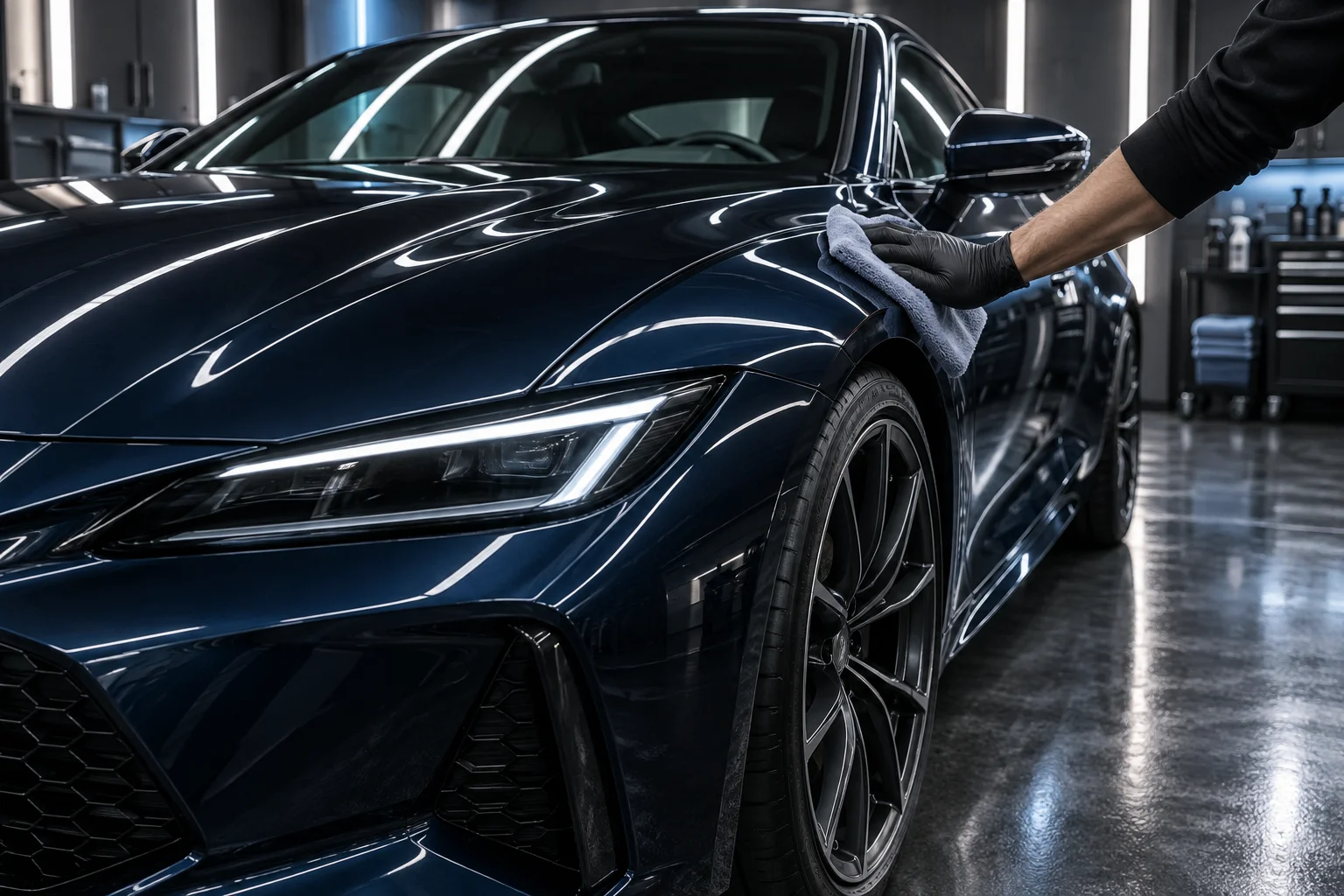 Afterglow Auto Studio illustrative auto detailing setting