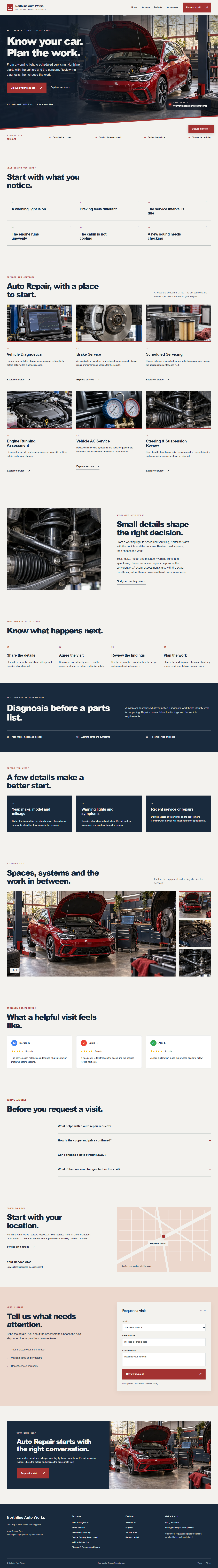 Auto Repair website style preview