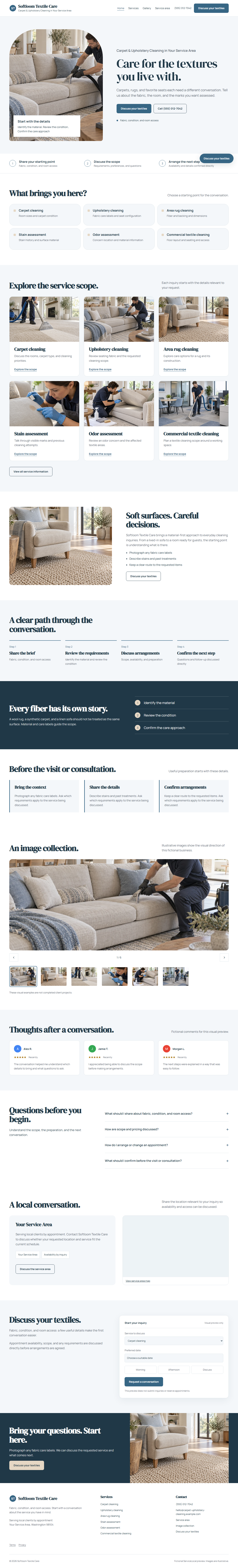 Carpet & Upholstery Cleaning website style preview