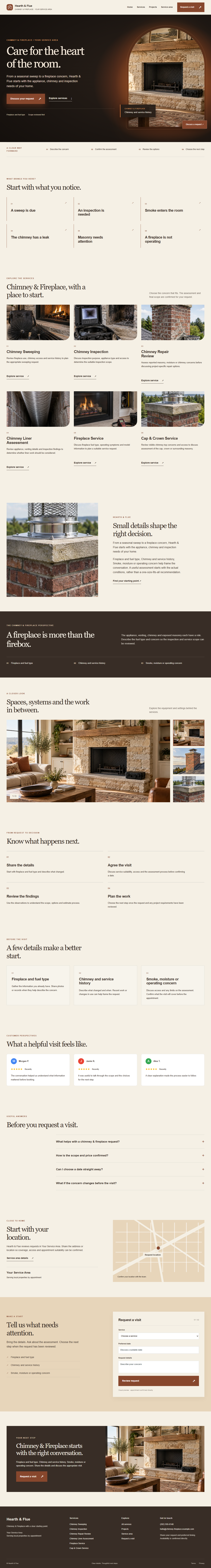 Chimney & Fireplace website style preview