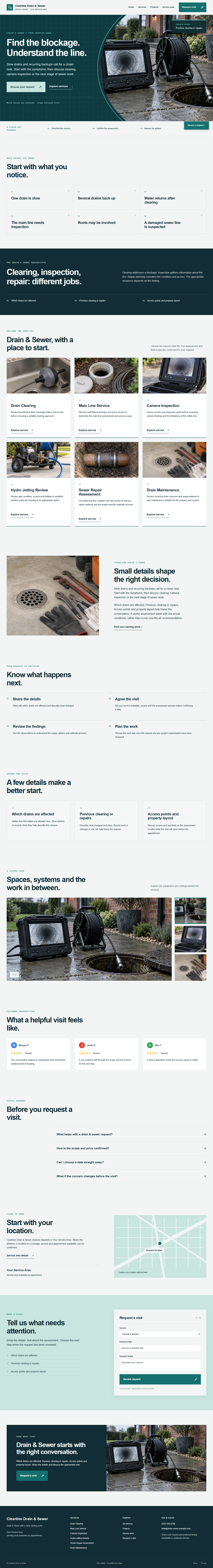 Drain & Sewer website style preview