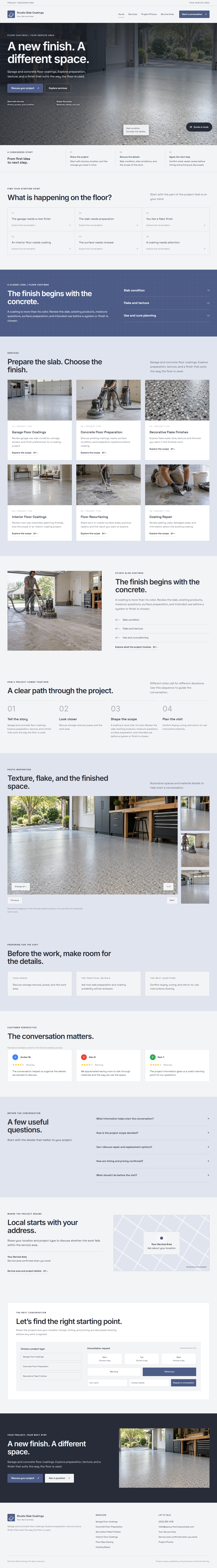 Floor Coatings website style preview