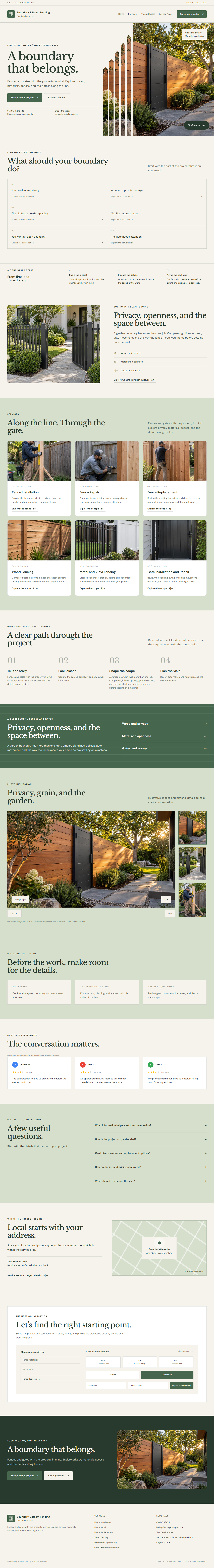 Fences and Gates website style preview
