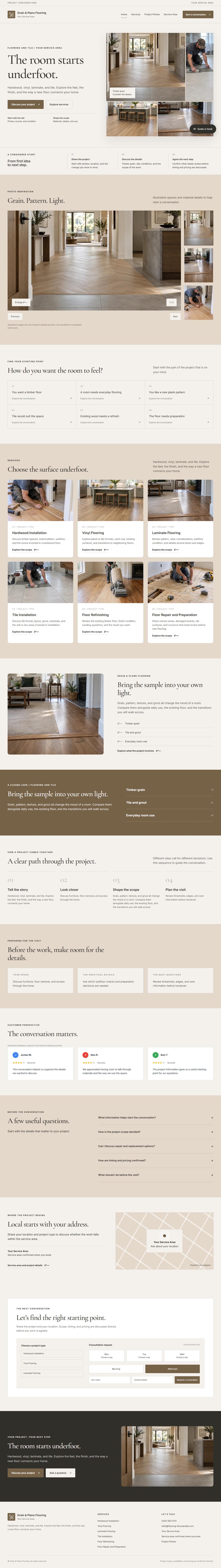 Flooring and Tile website style preview