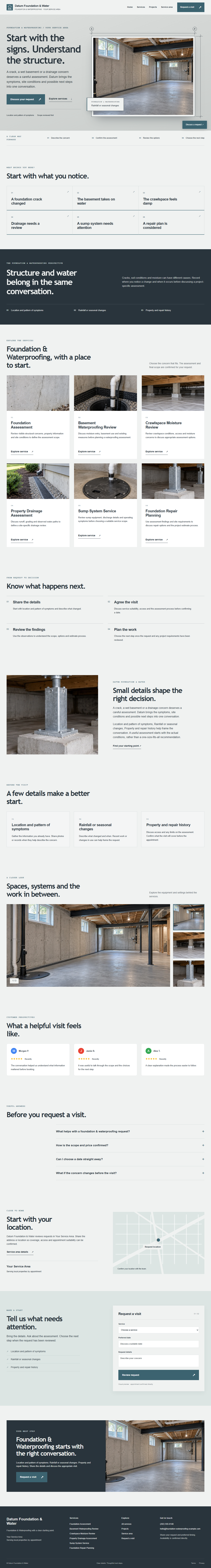 Foundation & Waterproofing website style preview