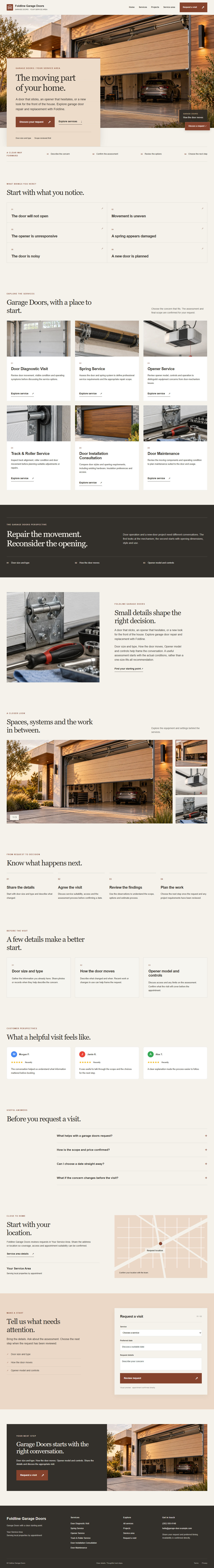 Garage Doors website style preview