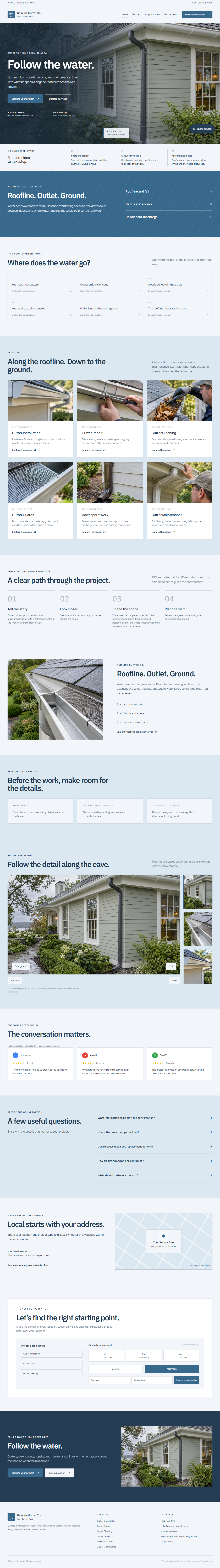 Gutters website style preview
