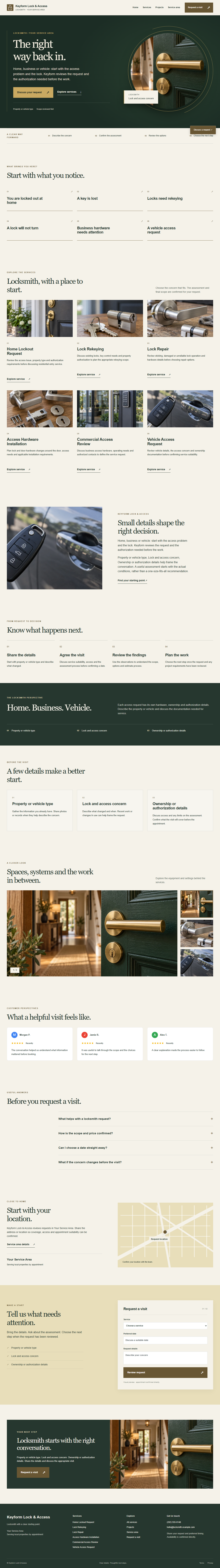 Locksmith website style preview
