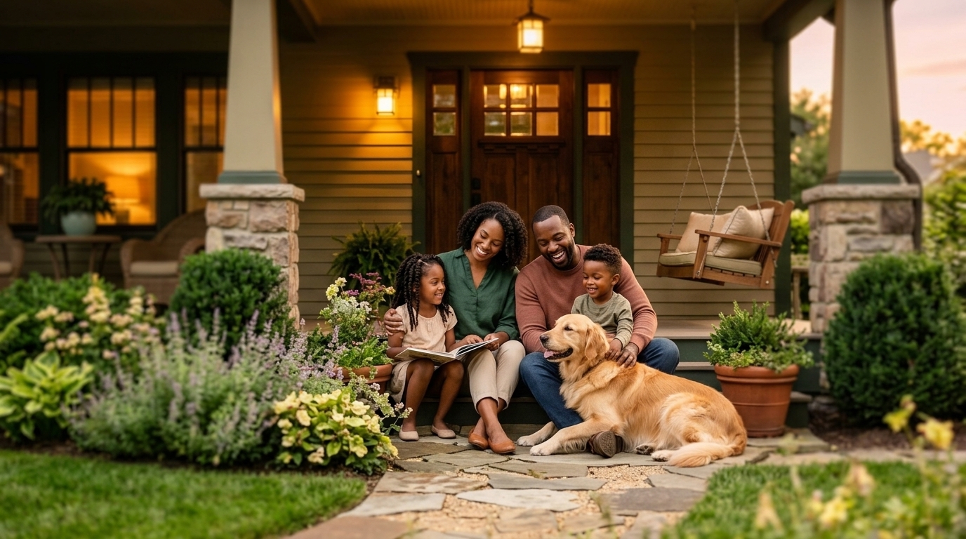 Home exterior used as a pest control service-area illustration