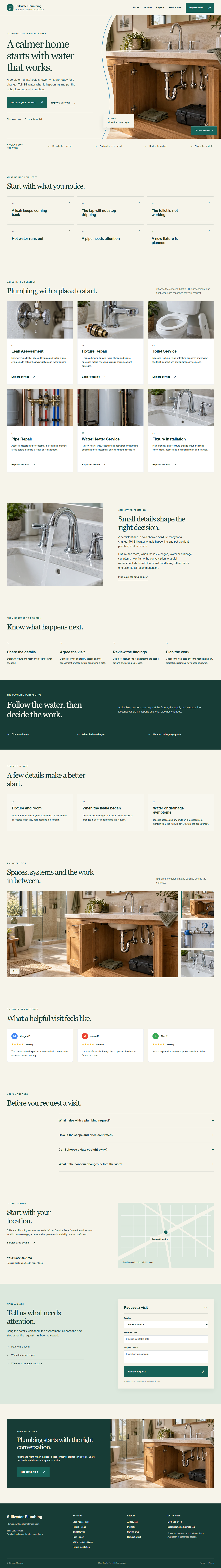 Plumbing website style preview