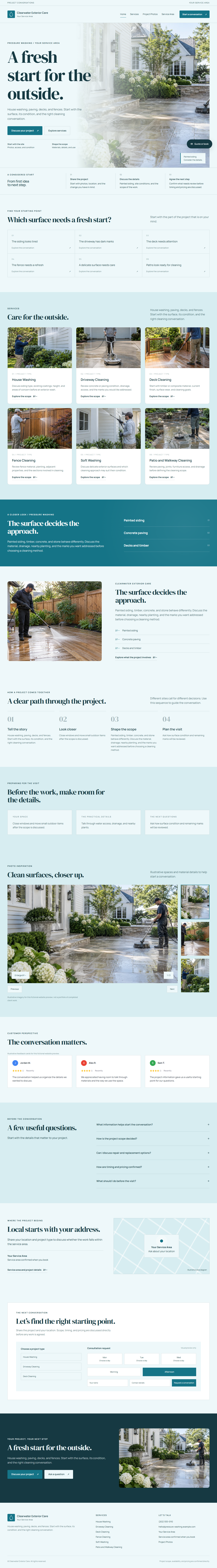 Pressure Washing website style preview