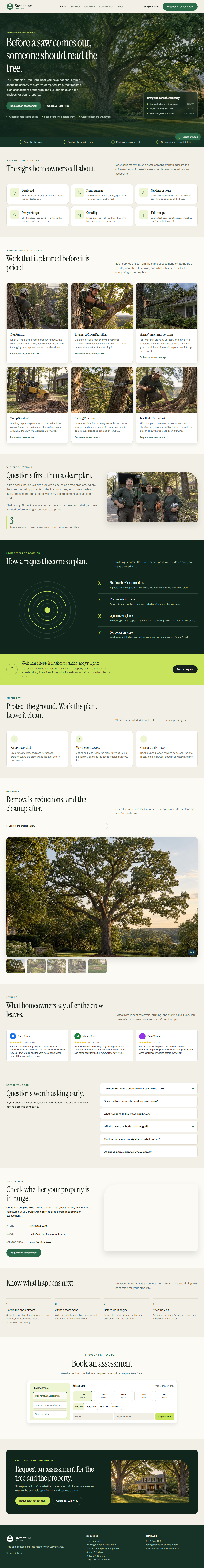 Tree Service website style preview