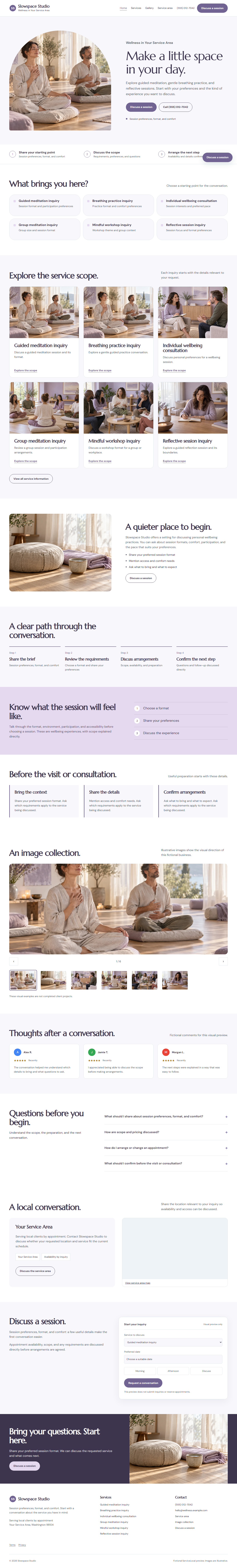 Wellness website style preview