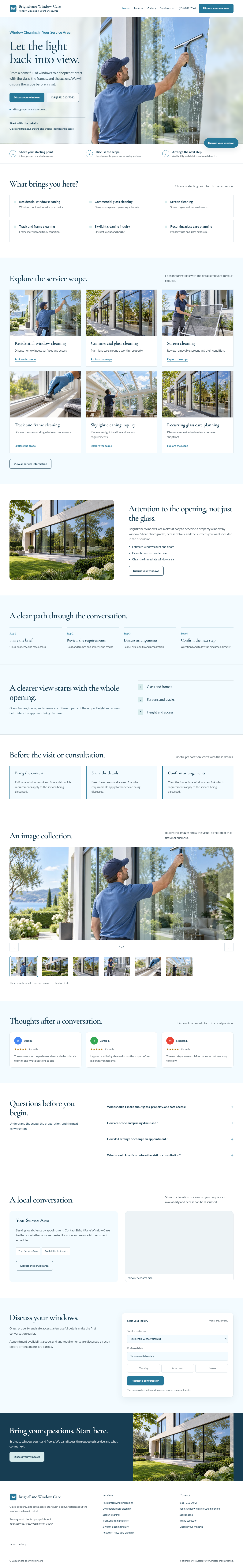 Window Cleaning website style preview